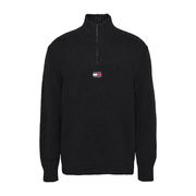 1/2 ZIP PULLOVER IN STRETCH WOOL Man Black 1/2 ZIP PULLOVER IN STRETCH WOOL Man Black