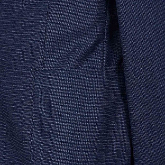 2-BUTTON JACKET IN TEXTURED WOOL Man Navy