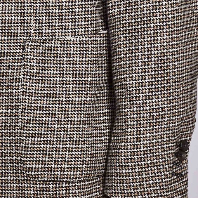 2 BUTTON PIED DE POULE JACKET Man Sand Black