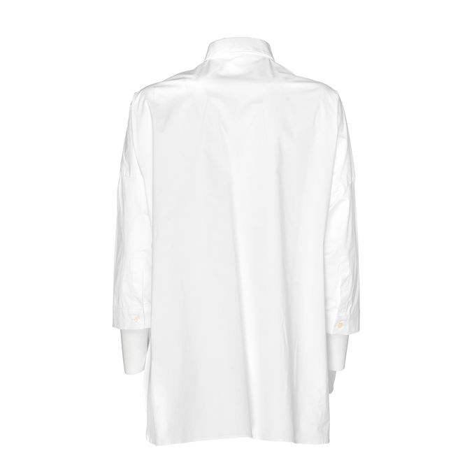 3/4 SLEEVE OVER COTTON SHIRT Woman White