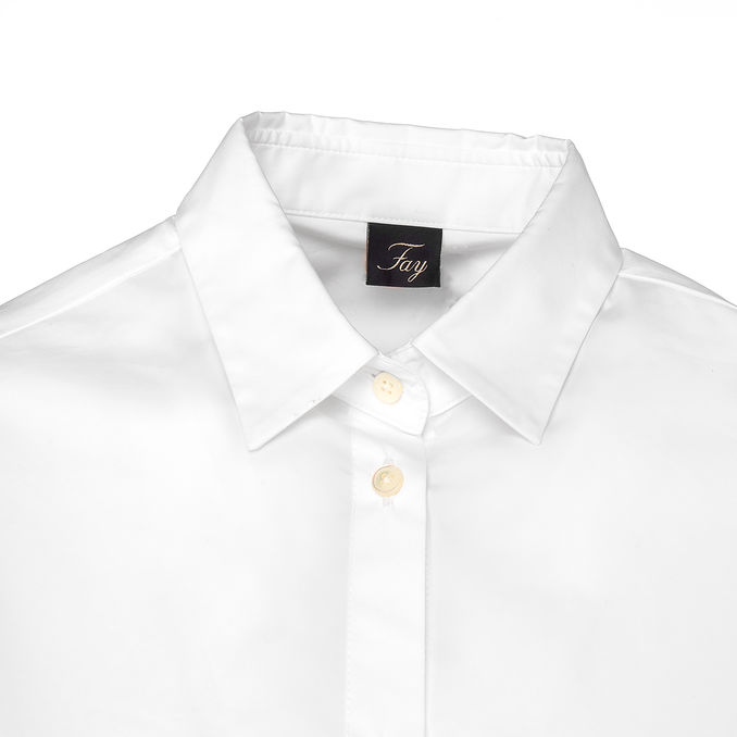 3/4 SLEEVE OVER COTTON SHIRT Woman White