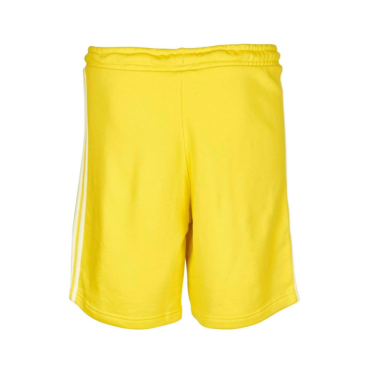 yellow 3 stripe adidas shorts