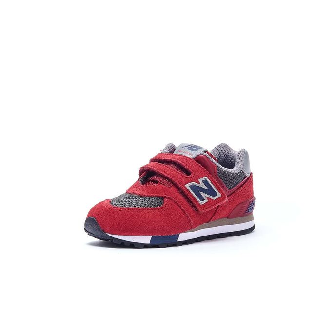 574 LIFESTYLE LEATHER TEXTILE SNEAKERS Kid Red