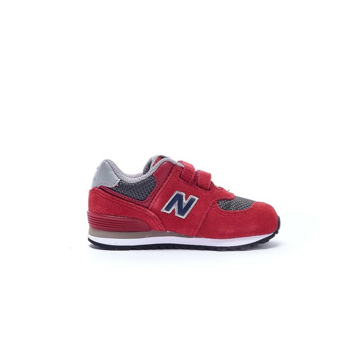 574 LIFESTYLE LEATHER TEXTILE SNEAKERS Kid Red