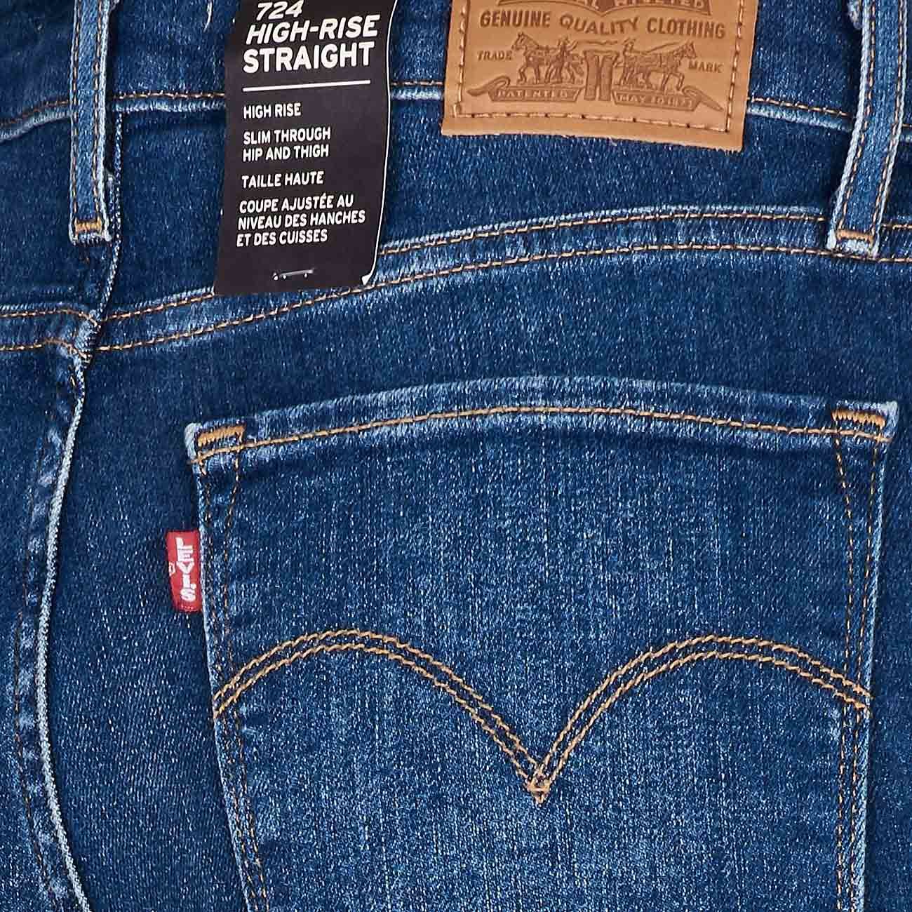 724 High Rise Slim Straight Fit Women's Jeans - Dark Wash