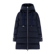 A-SHAPE SATIN Down Jacket Women Blue A-SHAPE SATIN Down Jacket Women Blue