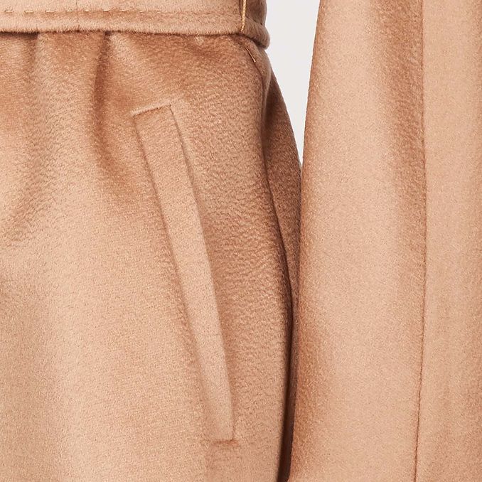 ABELIALUNGO WOOL COAT WITH BELT Woman Camel