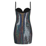 ABITO DRESS PARTY FOIL MIRROR Donna Nero ABITO DRESS PARTY FOIL MIRROR Donna Nero