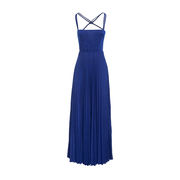 ABITO LUNGO A FASCIA JERSEY LUREX PLISSE' Woman Blu Principessa ABITO LUNGO A FASCIA JERSEY LUREX PLISSE' Woman Blu Principessa