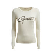 ADA PULL WITH PEARLS AND RHINESTONES Woman Cream White ADA PULL WITH PEARLS AND RHINESTONES Woman Cream White
