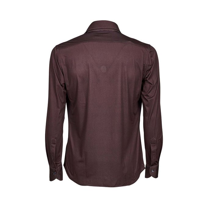 AIRDELIGHT SHIRT IN TECHNICAL FABRIC Man Brown Black