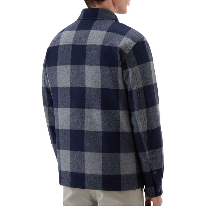 ALASKAN JACKET IN RECYCLED WOOL BLEND Man Blue Buffalo