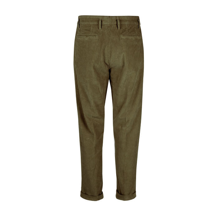 ALESSANDRO VELVET DART ROCK TROUSERS Man Military Green