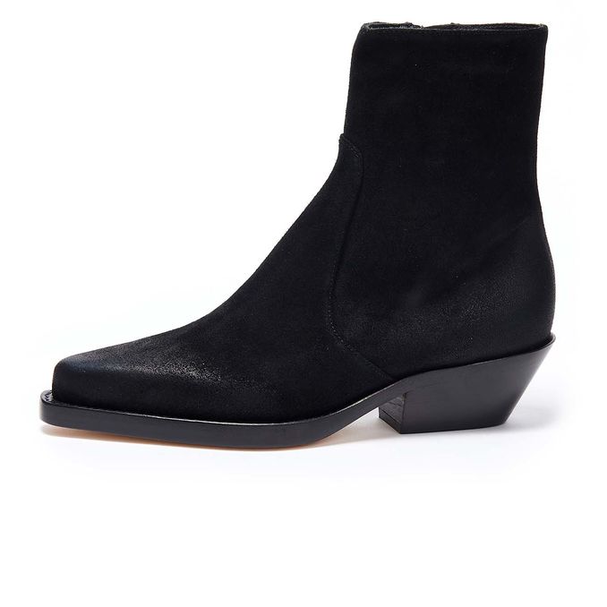 ANKLE BOOTS IN SUEDE Woman Black