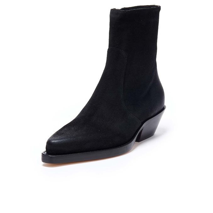 ANKLE BOOTS IN SUEDE Woman Black