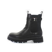 MICHAEL KORS SCARLETT BOOTS IN LEATHER WITH SILVER CHAIN