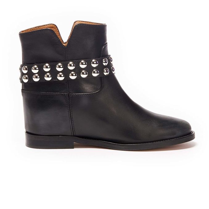VIA ROMA 15 ANKLE BOOTS WITH STUDDED BELT Woman Black | Mascheroni Store