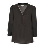 ANUPARA GEORGETTE BLOUSE WITH GOLD INSERT Woman Black ANUPARA GEORGETTE BLOUSE WITH GOLD INSERT Woman Black