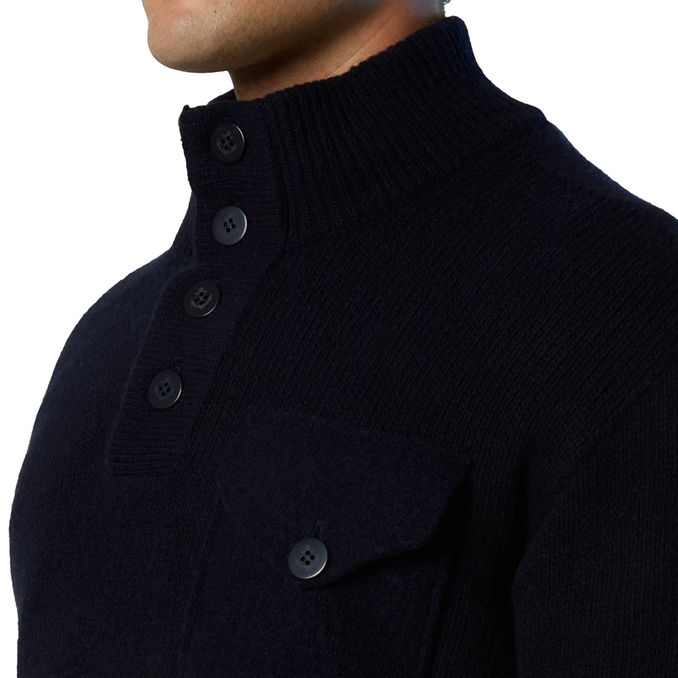 ARCHIVE SWEATER WITH BUTTONS Blue