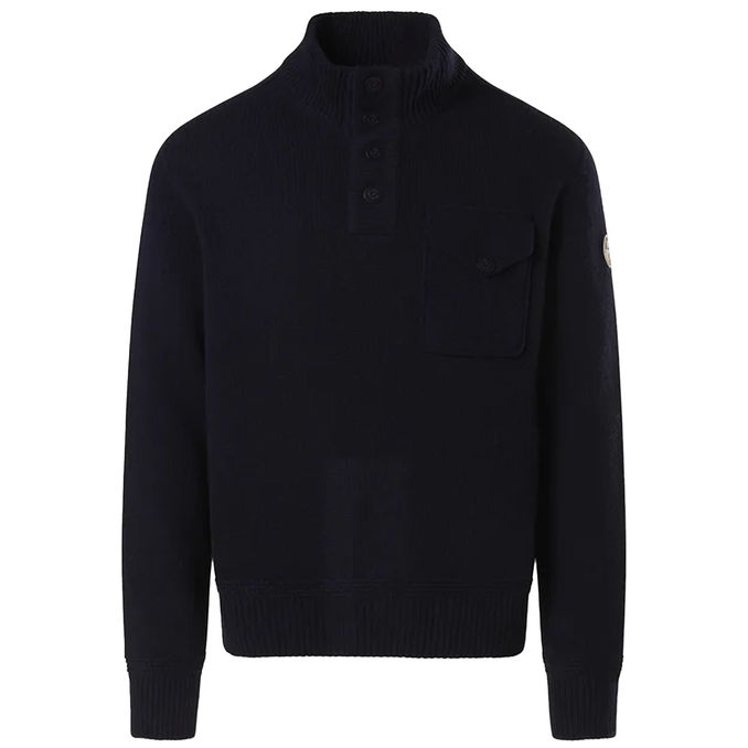 ARCHIVE SWEATER WITH BUTTONS Blue