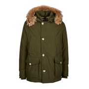 ARCTIC ANORAK WITH UNDETACHABLE HOOD AND FUR Man Green stone ARCTIC ANORAK WITH UNDETACHABLE HOOD AND FUR Man Green stone