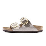 ARIZONA BIG BUCKLE BIRKO FLOR SLIPPERS Graceful Taupe woman ARIZONA BIG BUCKLE BIRKO FLOR SLIPPERS Graceful Taupe woman