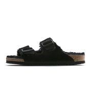 ARIZONA DOUBLE BUCKLE SHEARLING SLIPPERS Woman Black ARIZONA DOUBLE BUCKLE SHEARLING SLIPPERS Woman Black