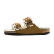 ARIZONA SANDALS WITH BUCKLE SHEARLING SUEDE Unisex Mink ARIZONA SANDALS WITH BUCKLE SHEARLING SUEDE Unisex Mink