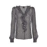 ASTROMETRY BLOUSE WITH POLKA DOT PRINT Woman Black White ASTROMETRY BLOUSE WITH POLKA DOT PRINT Woman Black White