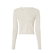 ASYM BUTTON DOWN CARDIGAN Woman Classic Beige ASYM BUTTON DOWN CARDIGAN Woman Classic Beige