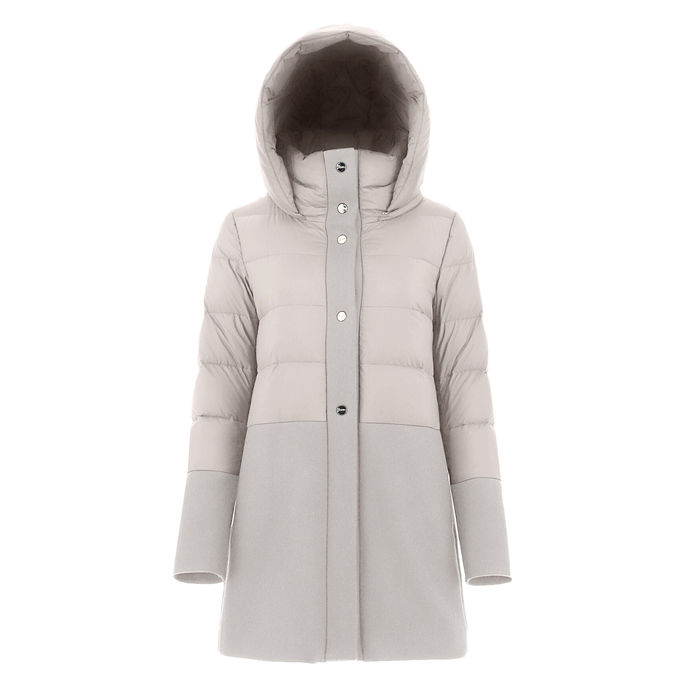 ASYMMETRICAL DOWN JACKET Woman Chantilly