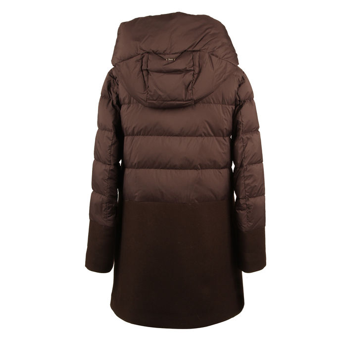 ASYMMETRICAL DOWN JACKET Woman Deep Brown