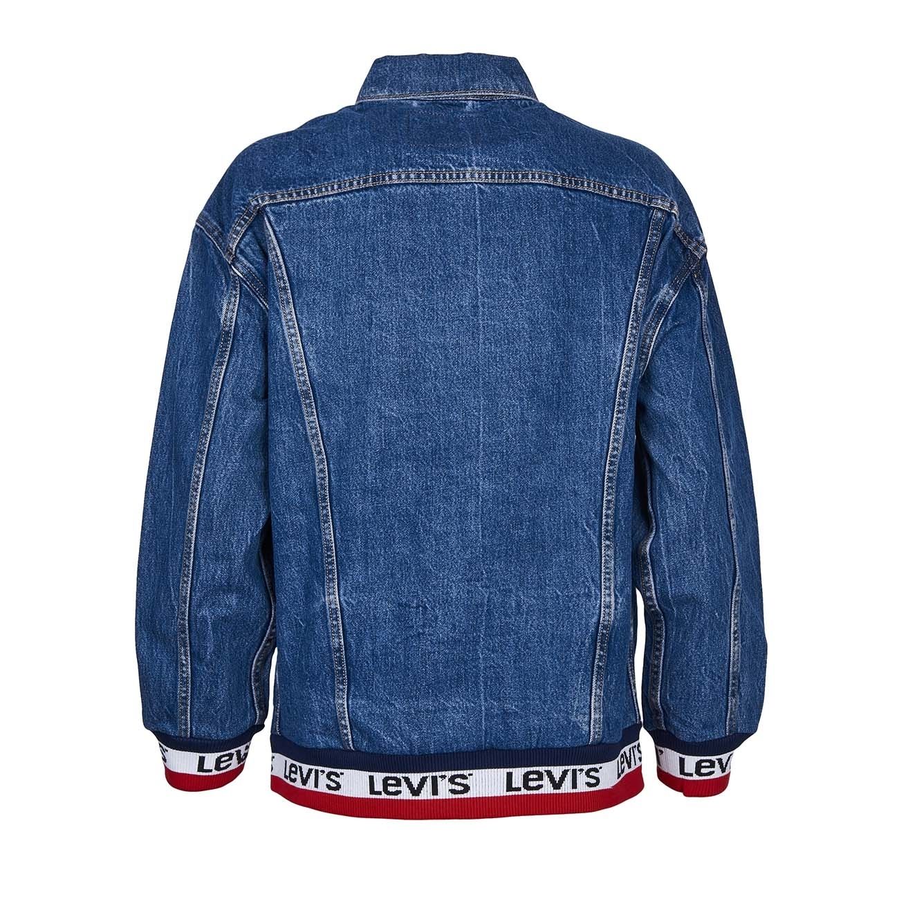 LEVIS BABBY SPORT JACKET Woman Blue denim white red | Mascheroni Sportswear