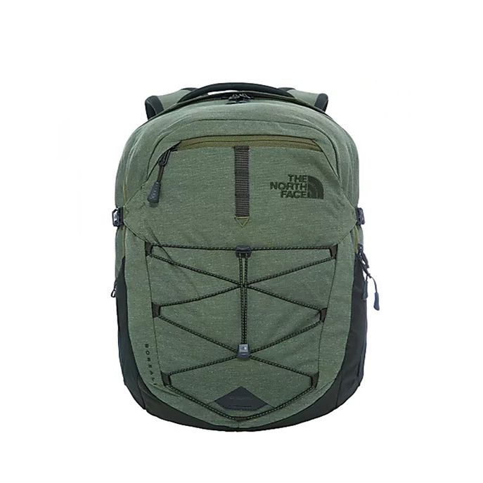 green north face backpack