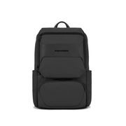 BACKPACK PC HOLDER 15.6" IN LEATHER AND FABRIC Unisex Black BACKPACK PC HOLDER 15.6" IN LEATHER AND FABRIC Unisex Black