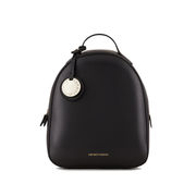 BACKPACK WITH CHARM AND SCREEN-PRINTED LOGO Woman Black Tobacco BACKPACK WITH CHARM AND SCREEN-PRINTED LOGO Woman Black Tobacco