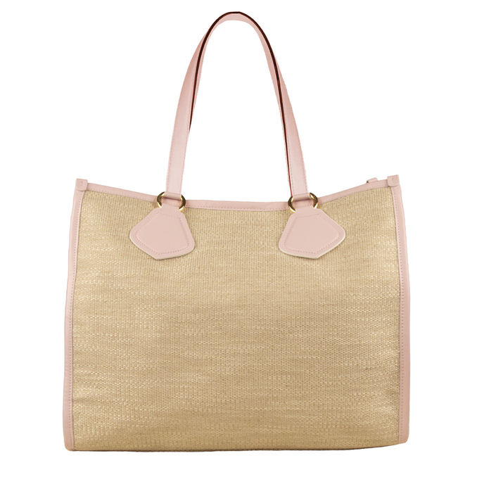 BAG CABAS Woman Natural Rose Dragee