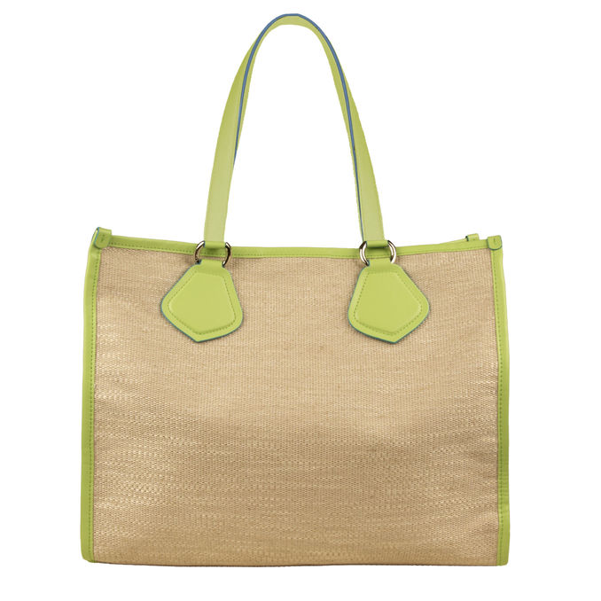 BAG CABAS Woman Natural Vert Pomme