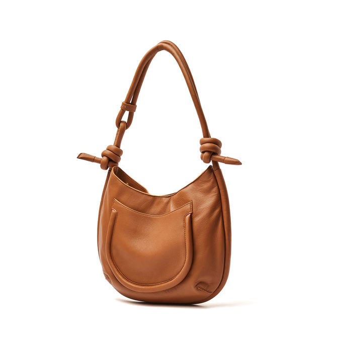 BAG DEMI' PIUMA KNOT L Woman Beige Genco