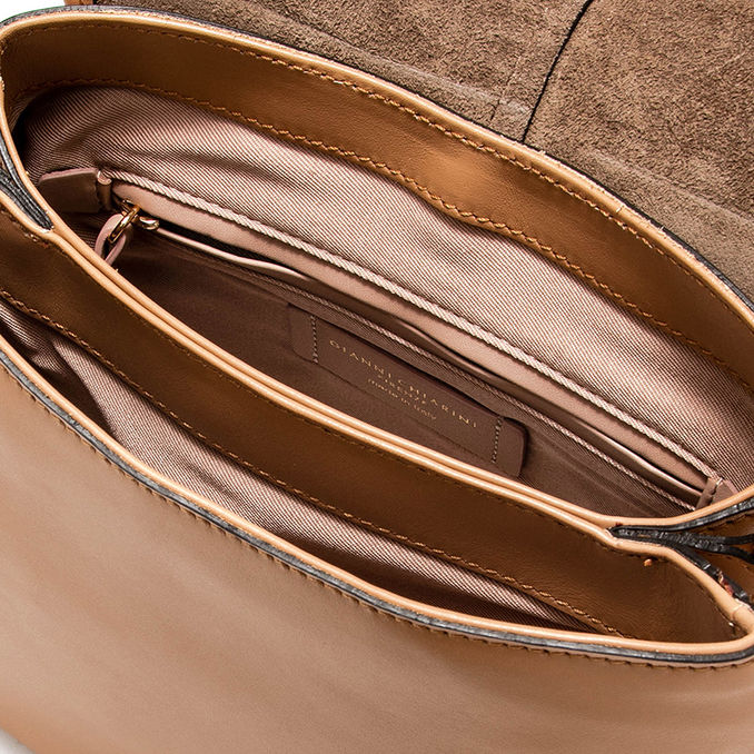 BAG HELENA ROUND IN LEATHER Woman Nature