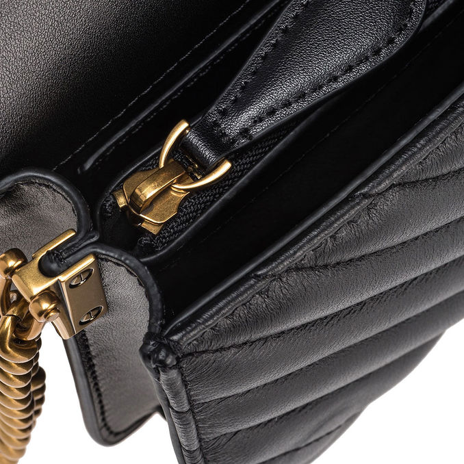 BAG LOVE CLICK MINI Woman White Silk Antique Gold