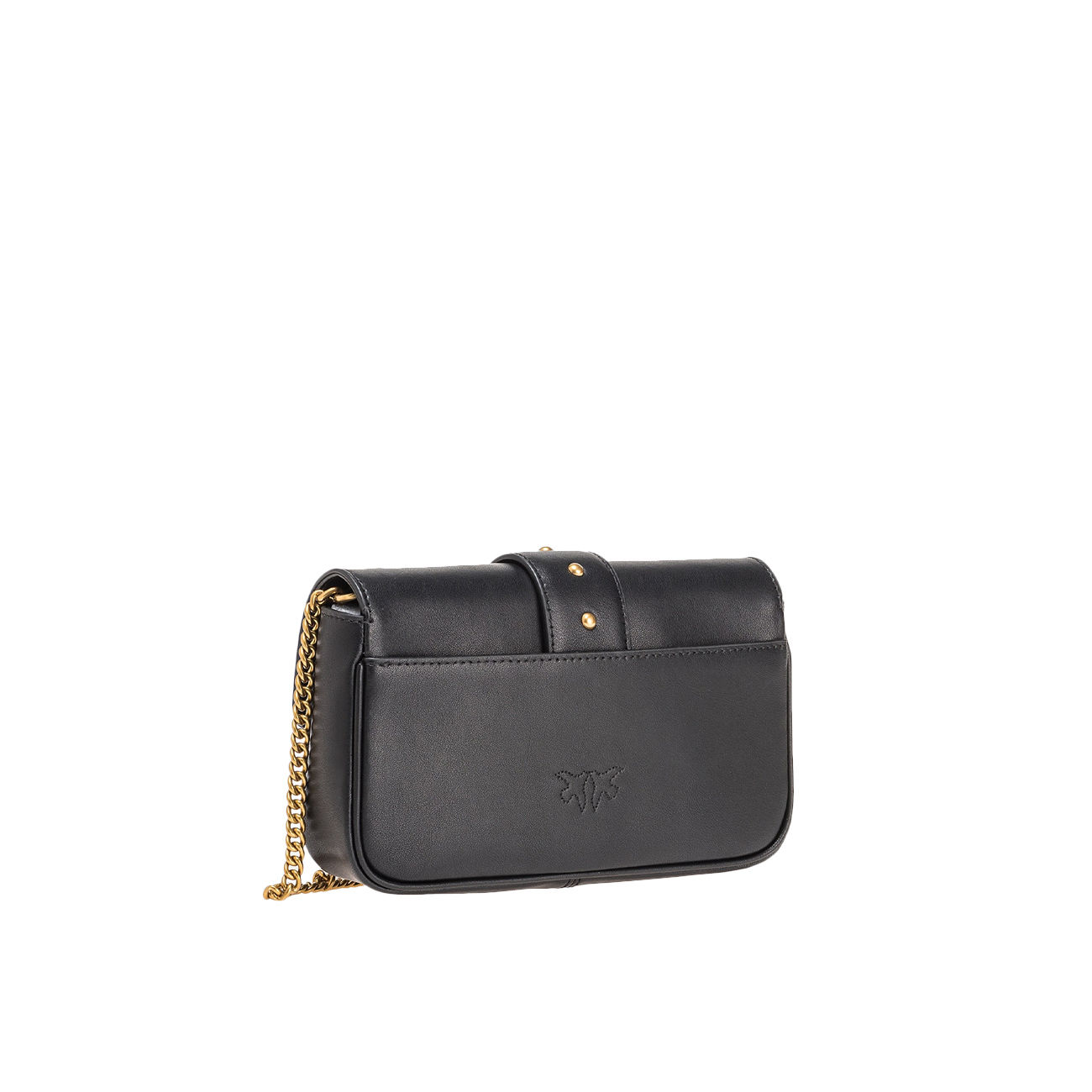 PINKO: Love One mini bag in smooth leather - Black 1
