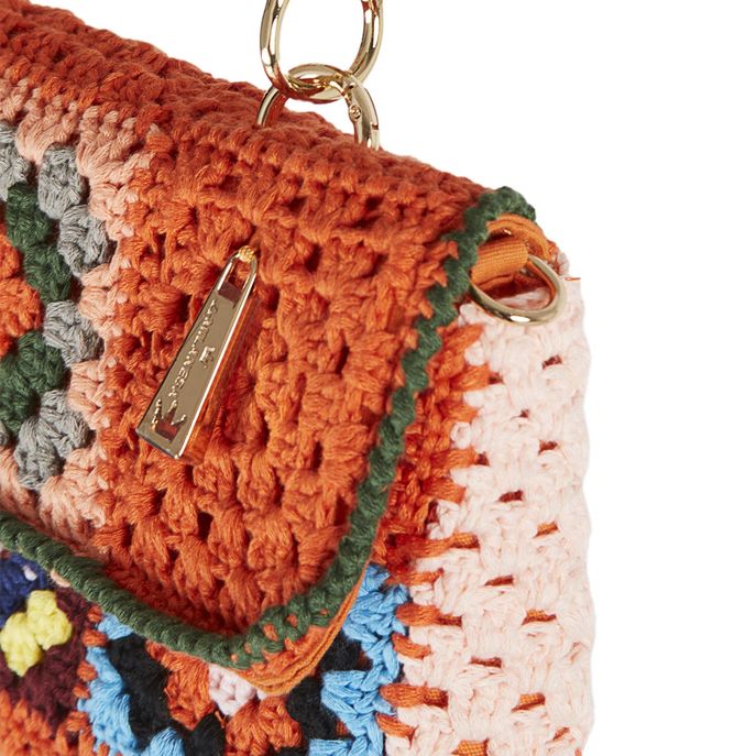 BAG NOTO WOOL CLUNCH THIN SMALL Woman Multicolor