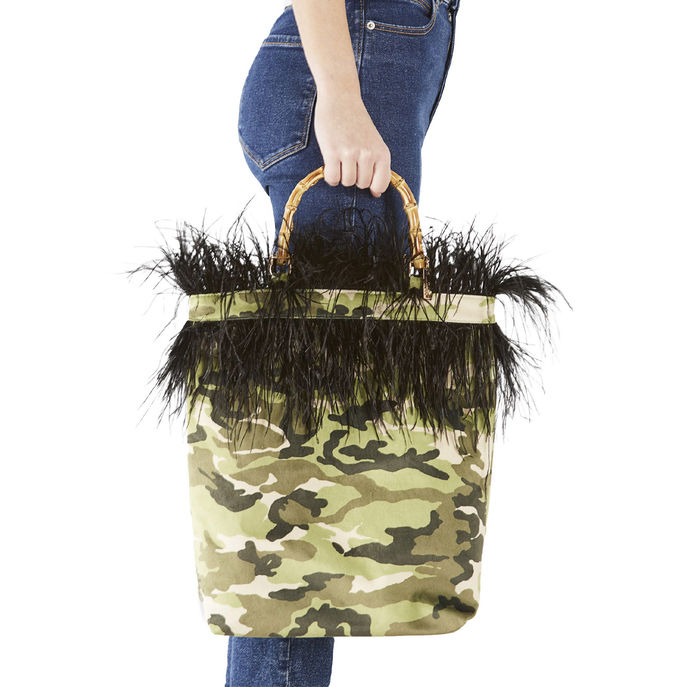 BAG PIETRA SANTA TOTE CAMOUFLAGE Woman Green