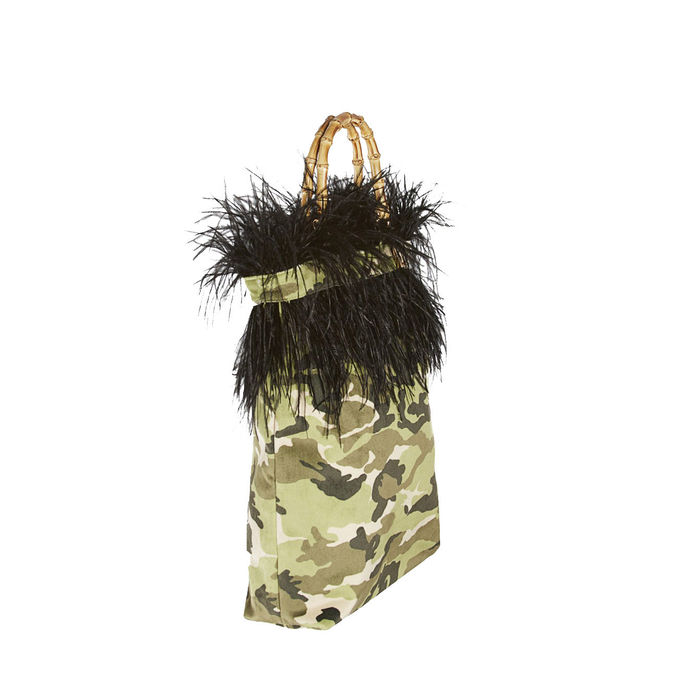 BAG PIETRA SANTA TOTE CAMOUFLAGE Woman Green