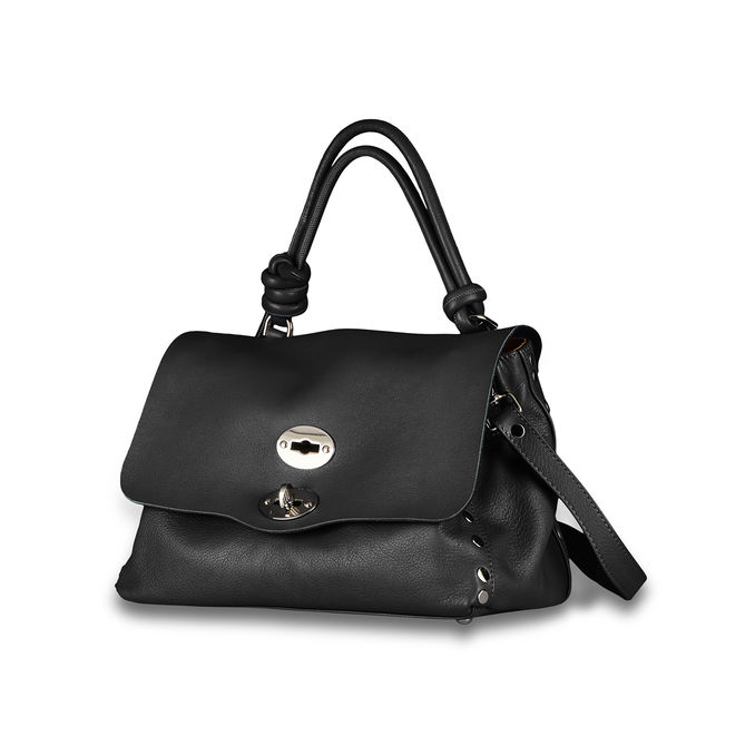 ZANELLATO BAG POSTINA S FEATHER KNOT Woman Black | Mascheroni Store