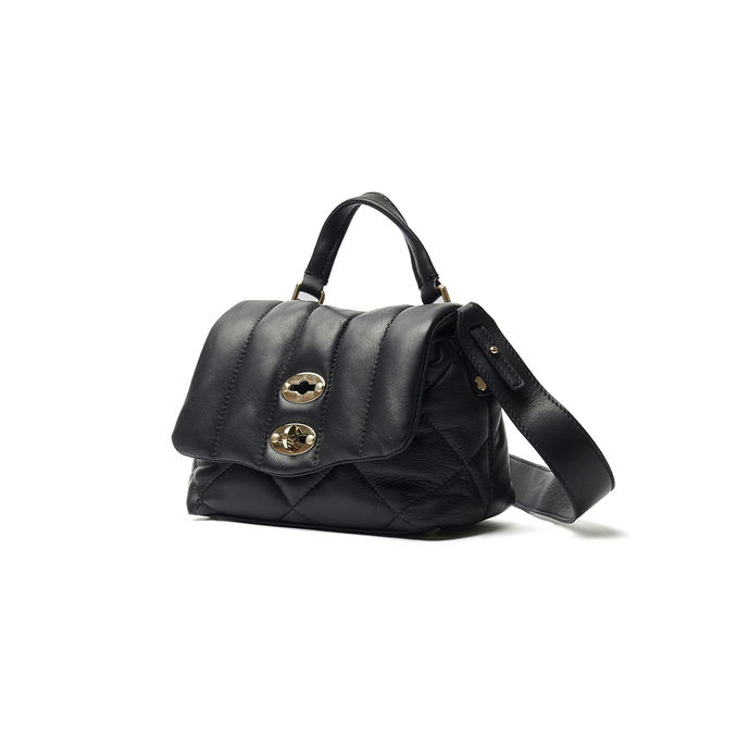 BAG POSTINE VENETA BABY MATELASSE' Woman Black Nero