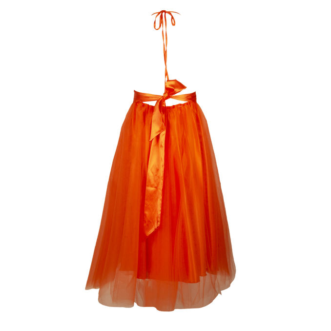 BARBIE LONG DRESS WITH STRASS Woman Arancio