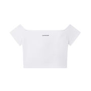 BARE SHOULDER TOP IN MILANO JERSEY Woman Bright White BARE SHOULDER TOP IN MILANO JERSEY Woman Bright White