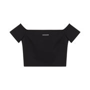 BARE SHOULDER TOP IN MILANO JERSEY Woman CK Black BARE SHOULDER TOP IN MILANO JERSEY Woman CK Black